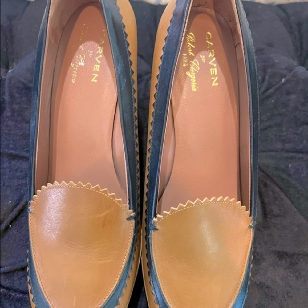Carven × Robert Clergerie platform wedges brown & black leather - Picture 7 of 9